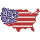 Floral USA Flag