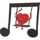 Heart Swinging On A Music Swing